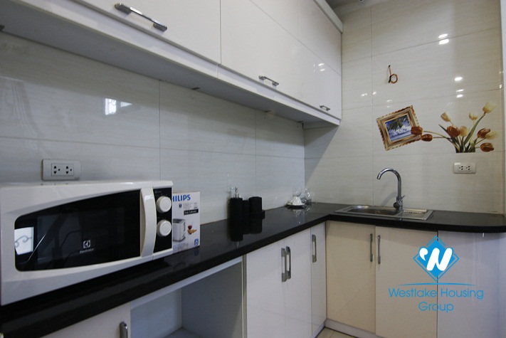 Balcony Fully Serviced 1 Bedroom Apartment For Rent In Hai Ba Trung